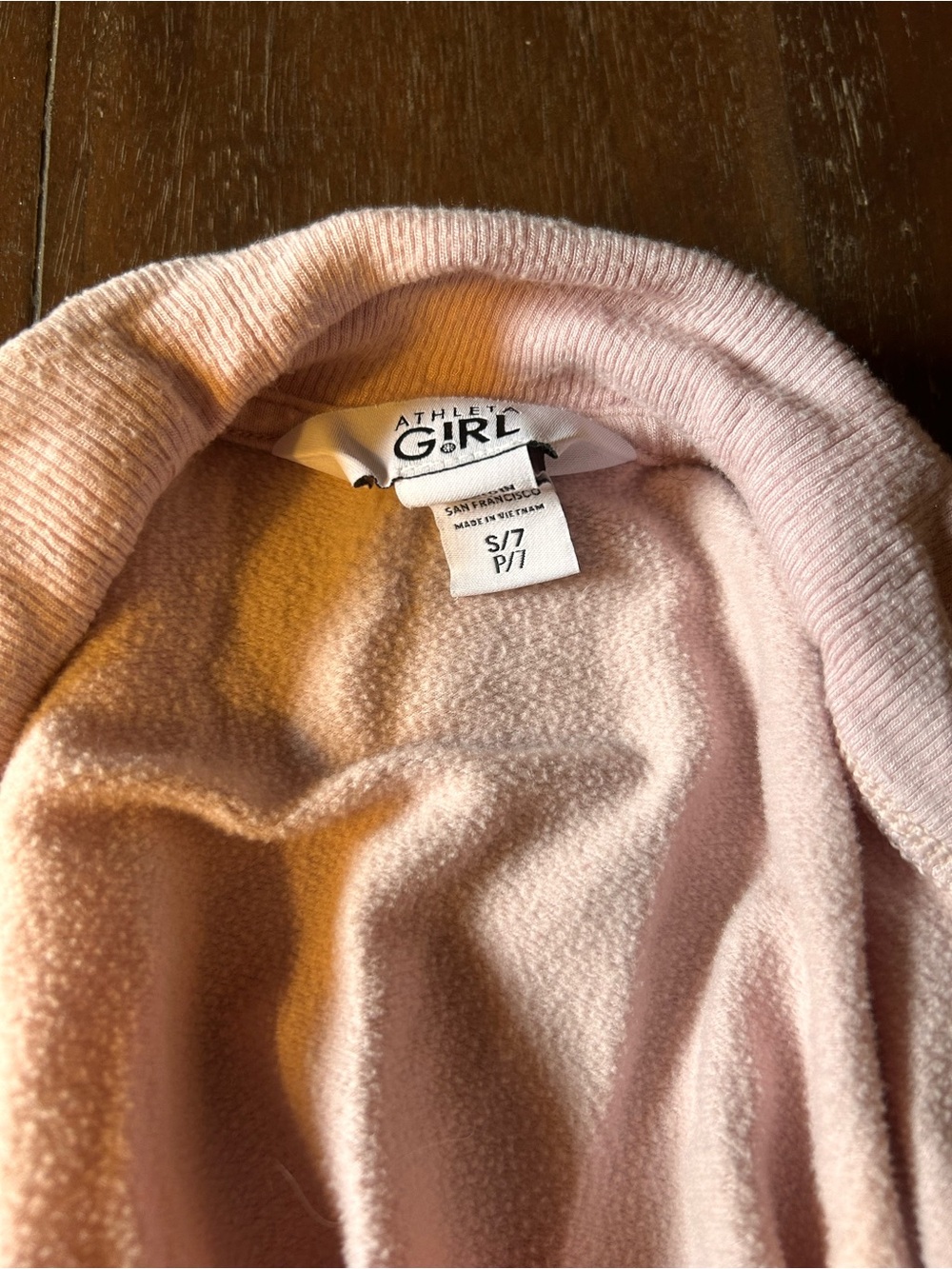 Athleta Girl Light Pink Cowl Sweater